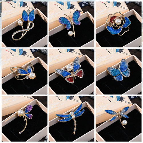 新年手工diy仿烧蓝胸针材