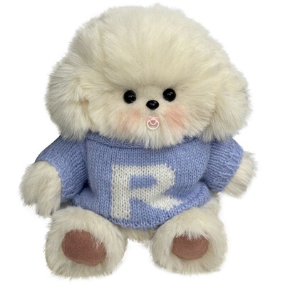 手工diy小比熊毛绒玩偶公