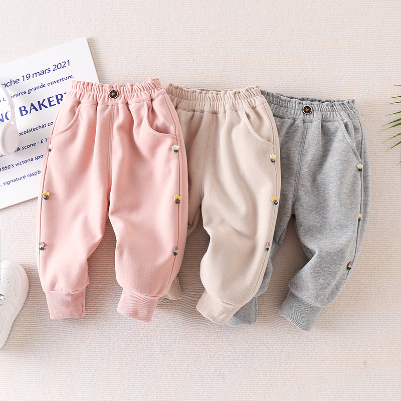 女童秋装休闲裤子儿童女宝宝春秋款洋气运动卫裤甜美百搭女孩长裤