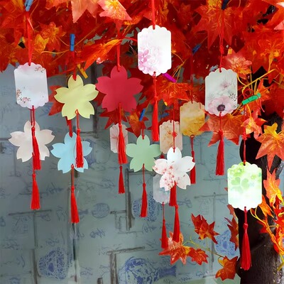 心愿卡片布置吊牌祝福愿望中国风