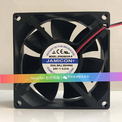全新JAMICON JF0825B2UR-R 8025 24V 0.21A 8CM变频器散热风扇，