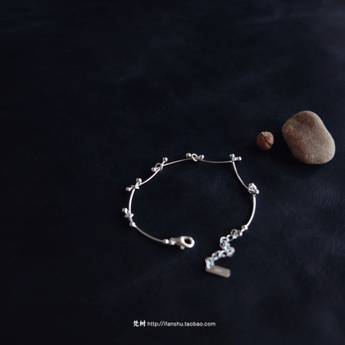 梵树For handmade-《山风吹过》S925文艺简约波浪纯银手链