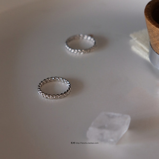 梵树For handmade-《是梦还是过往》925纯银 麻花编织细戒