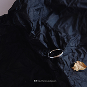 冷水 梵树For handmade s925纯银小众设计锆石肌理细银饰戒指