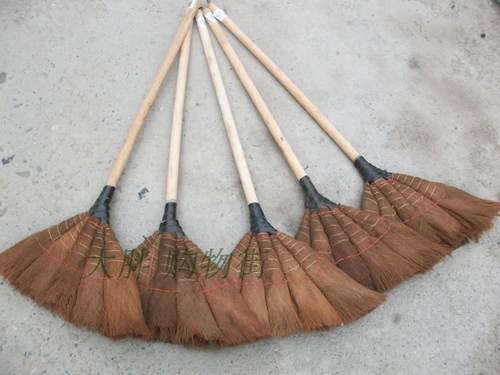 棕毛扫把鬃毛单个笤帚不沾头发的