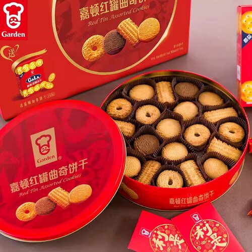 嘉顿喜饼红罐曲奇780g