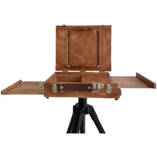 多功能户外旅行木制迷你美术写生水彩油画箱便携画架画箱