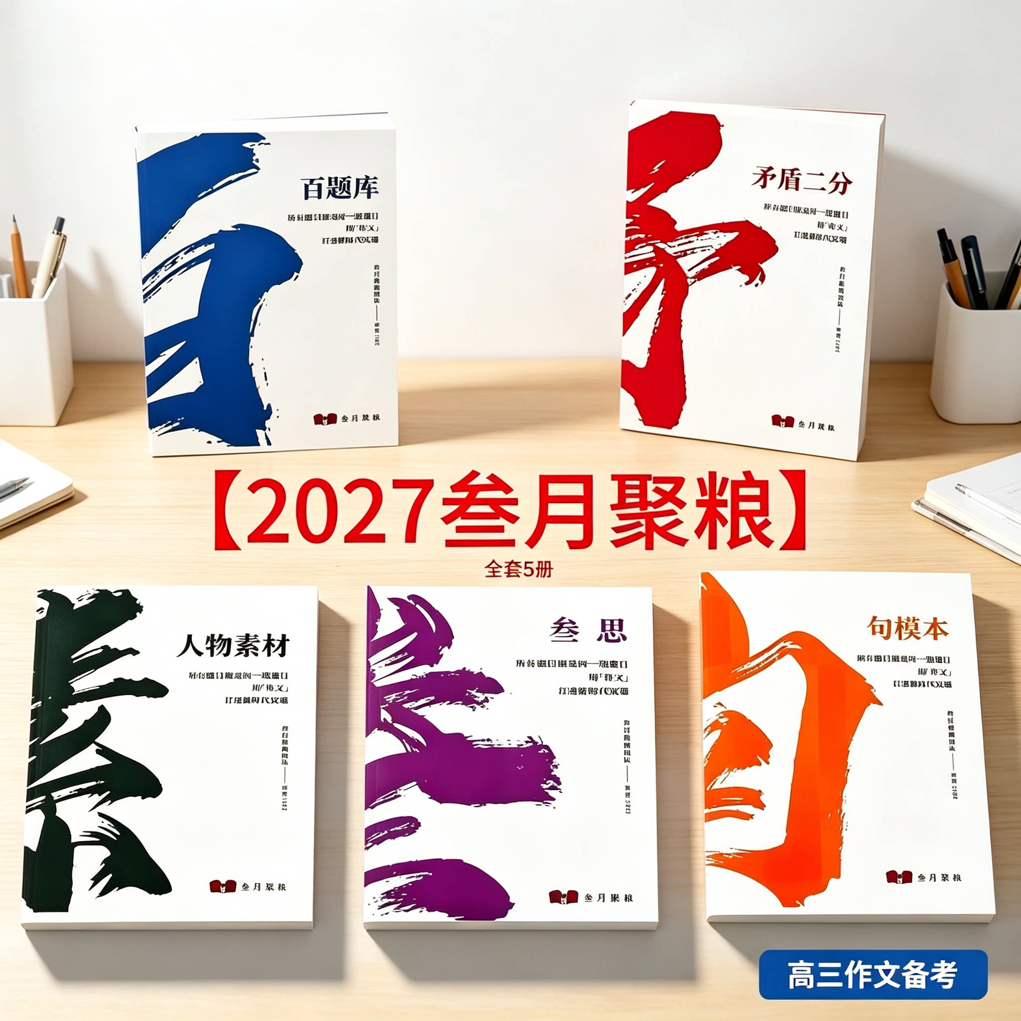 27叁月聚粮作文书百题库矛盾二分人物素材叁思句模本议题作文素材