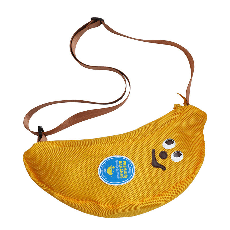 GLADEE夏日香蕉网眼后背斜跨包