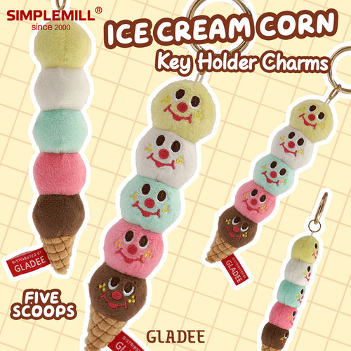 日本GLADEE甜筒冰淇淋毛绒挂件