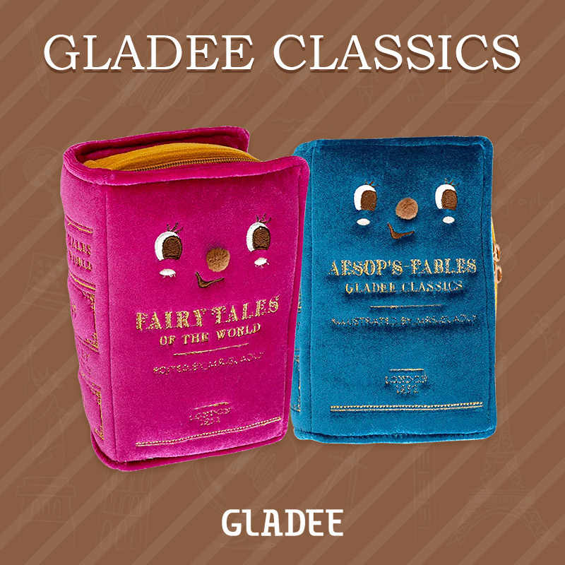可爱日本GLADEE复古书本笔袋