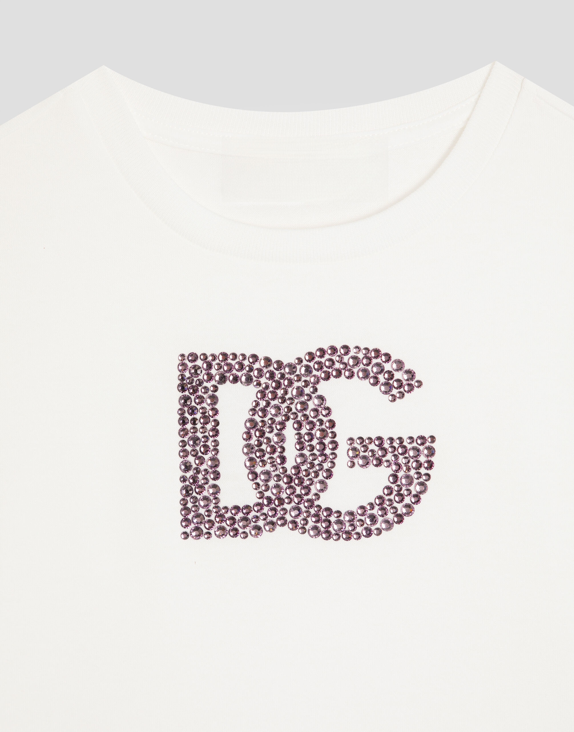 thumbnail for Homemade T-shirts are not available in other houses ~ cotton rhinestones, hot diamonds, gradient colors, DG letters, short-sleeved T-shirts, girls' clothes, parent-child clothes