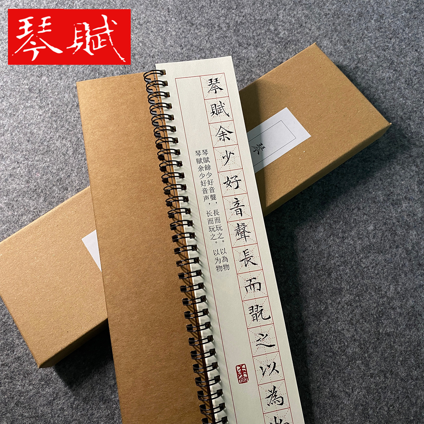 文征明小楷琴赋字帖毛笔书法米格临摹字卡近距离