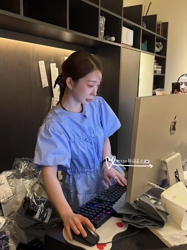 现货 韩国欧尼同款 洋气前后两穿系带褶皱泡泡袖衬衫女短袖娃娃衫