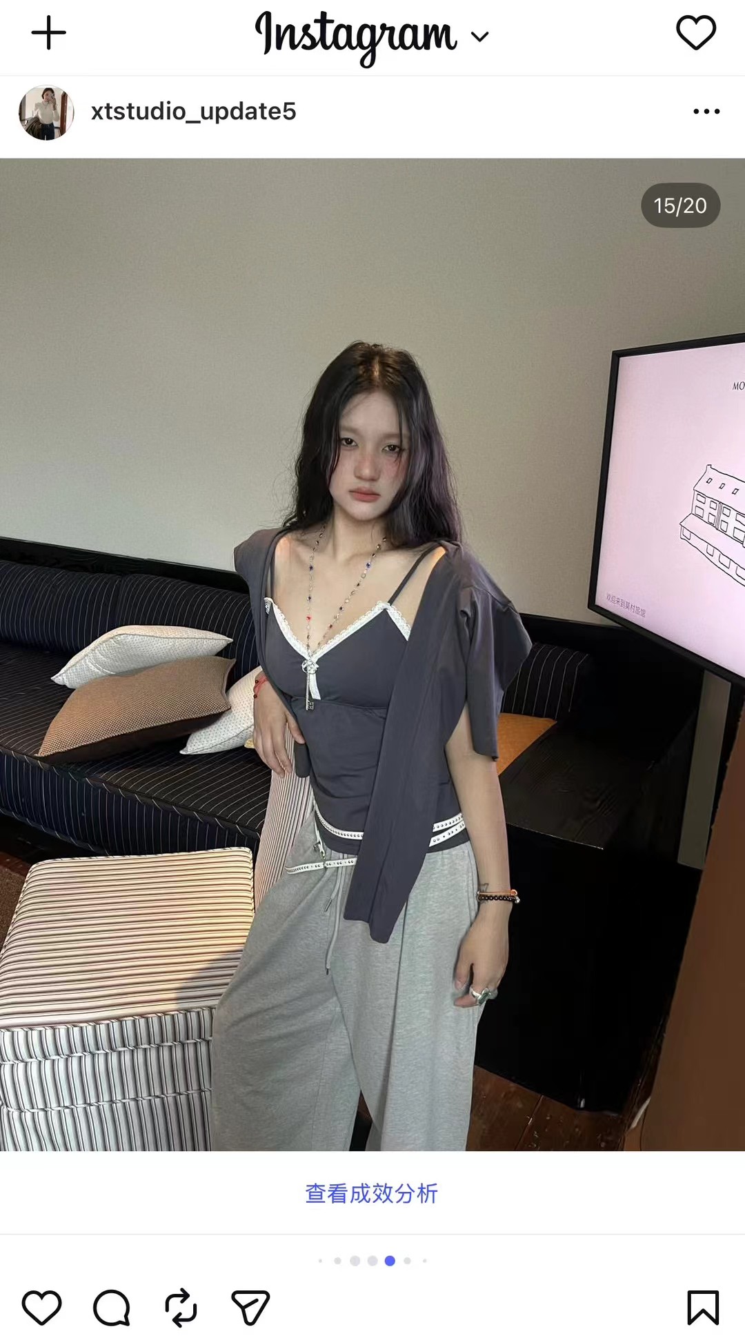韩国早秋穿搭 花边拼接v领吊带加洋气披肩短外套两件套小个子显瘦图片