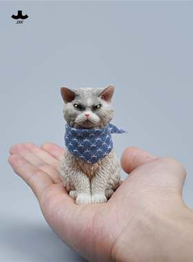 JXK美国怒目猫网红周边手办塞尔凯克卷毛猫仿真模型猫咪桌面摆件