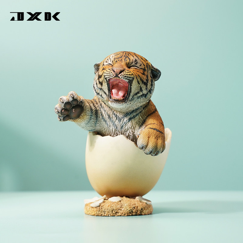 jxk 诞生记虎宝公仔仿真可爱创意萌系小老虎动物模型摆件手办潮玩
