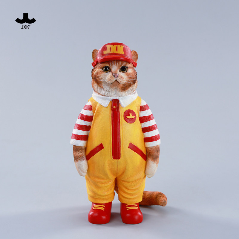 现货 JXK&CS猫小丑 麦当当猫咪人偶仿真模型周边潮流玩具摆件手办