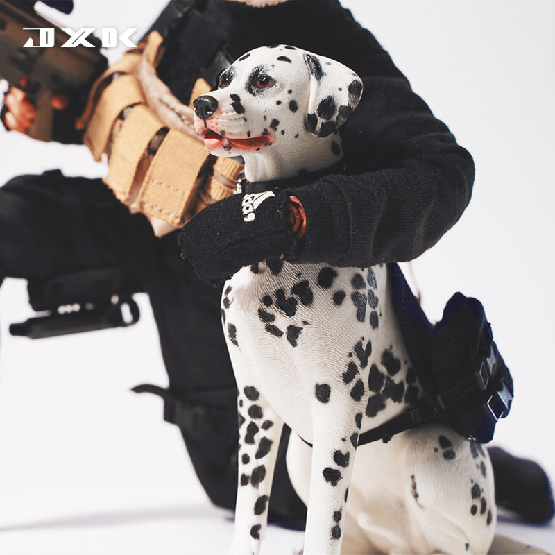 JXK 1/6 官方正品大麦町犬仿真动物模型斑点狗宠物摆件潮玩配兵人