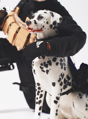 JXK 1/6 官方正品大麦町犬仿真动物模型斑点狗宠物摆件潮玩配兵人