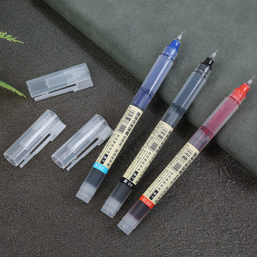 速干直液式走珠笔不断墨大容量针管中性笔学生考试办公文具签字笔