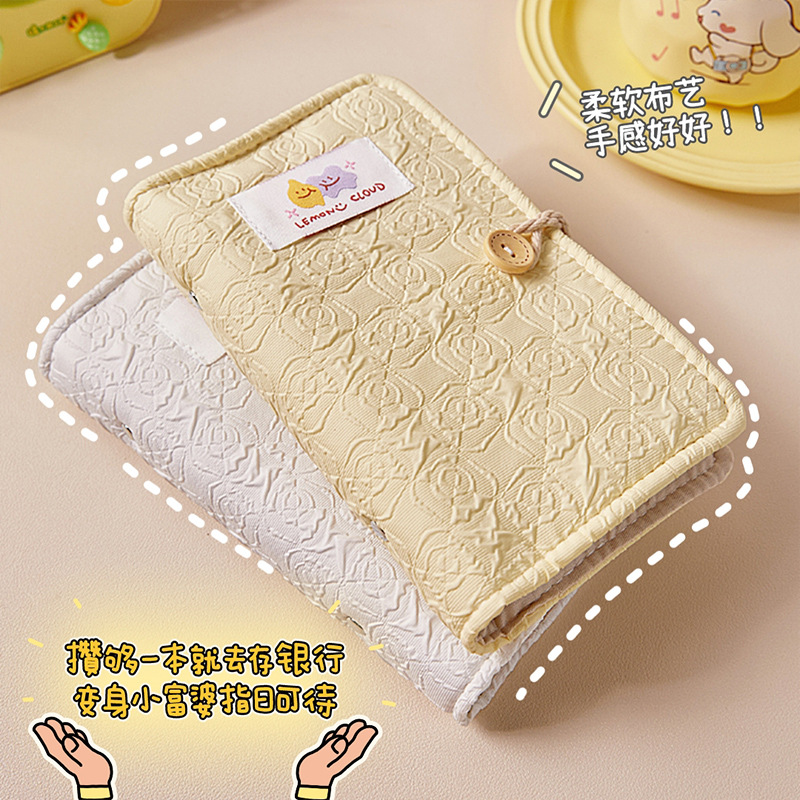 玫瑰布艺现金存钱活页本大容量可放钱的收纳夹大容量a6理财存钱本