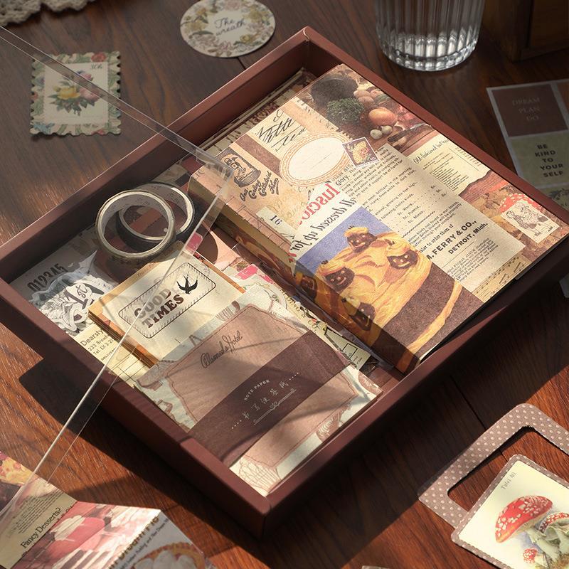 严选暖寄系列简约风手账礼盒笔记本复古文艺手账素材套装学生礼物