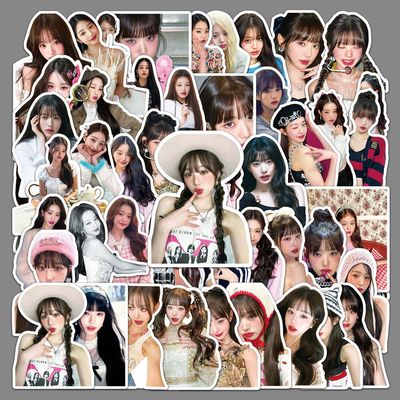 50张张元英贴纸韩国IVE女团歌手明星周边防水装饰手帐本文具贴纸