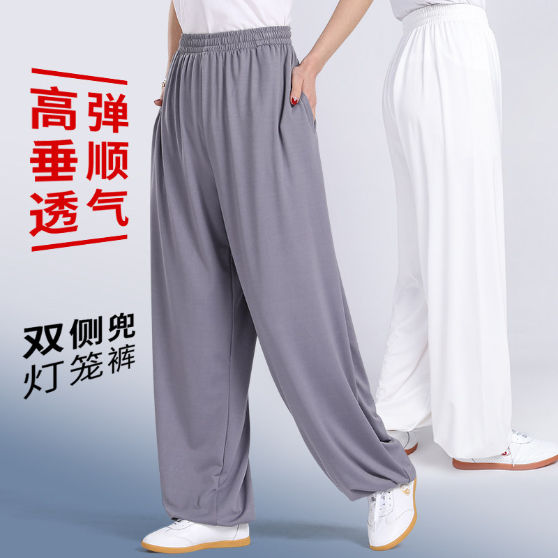 夏季薄款灯笼太极运动裤图片
