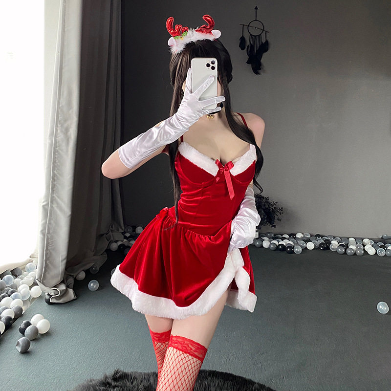 性感游戏主播圣诞节服装圣诞老人cos服酒吧角色扮演cosplay制服女
