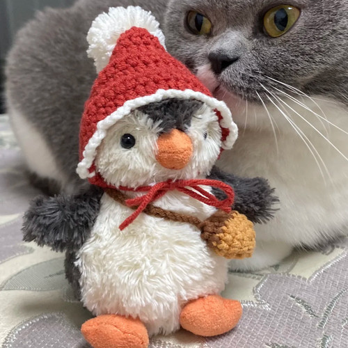 jellyca花生企鹅手工钩织伴手礼