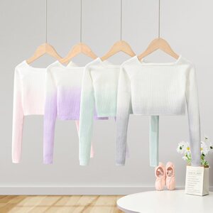 渐变兔绒包芯纱套头儿童演出服