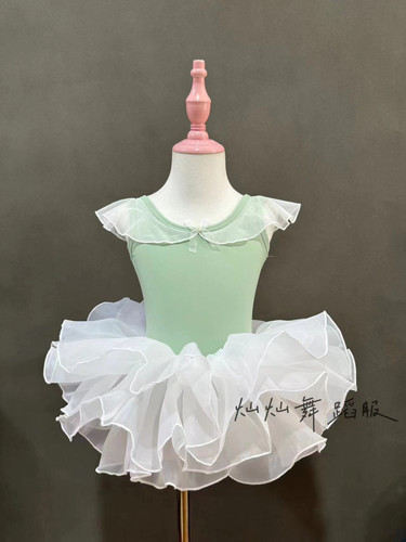 新款夏季儿童舞蹈服芭蕾舞练功服女童连体服蓬蓬裙公主裙演出服