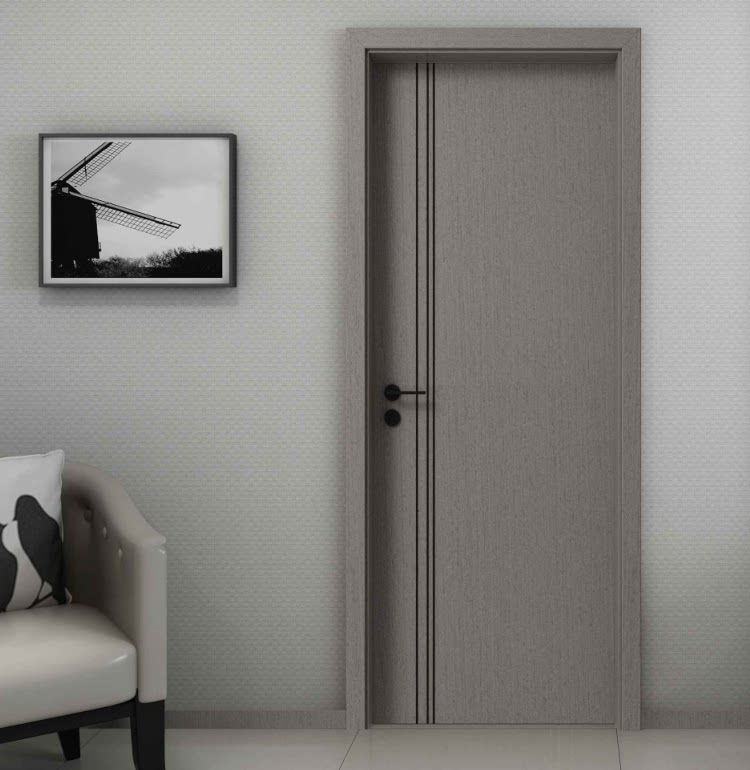 全实木卧室门复合实木免漆门碳晶木门家用房间室内门办公室门现代