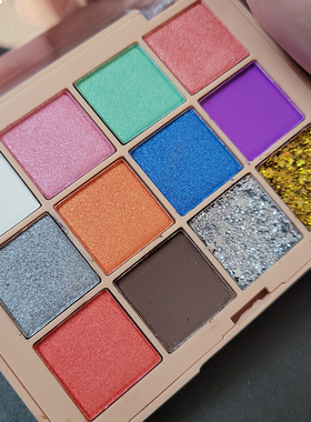 桔色橙色宝蓝粉色眼影金色银色闪粉大亮片儿童幼儿园舞台演出表演