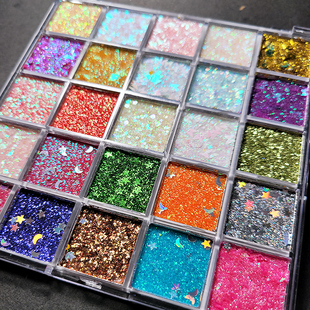 25色啫喱亮片眼影表演闪粉超闪儿童亮晶晶舞台闪片音乐节演出脸贴