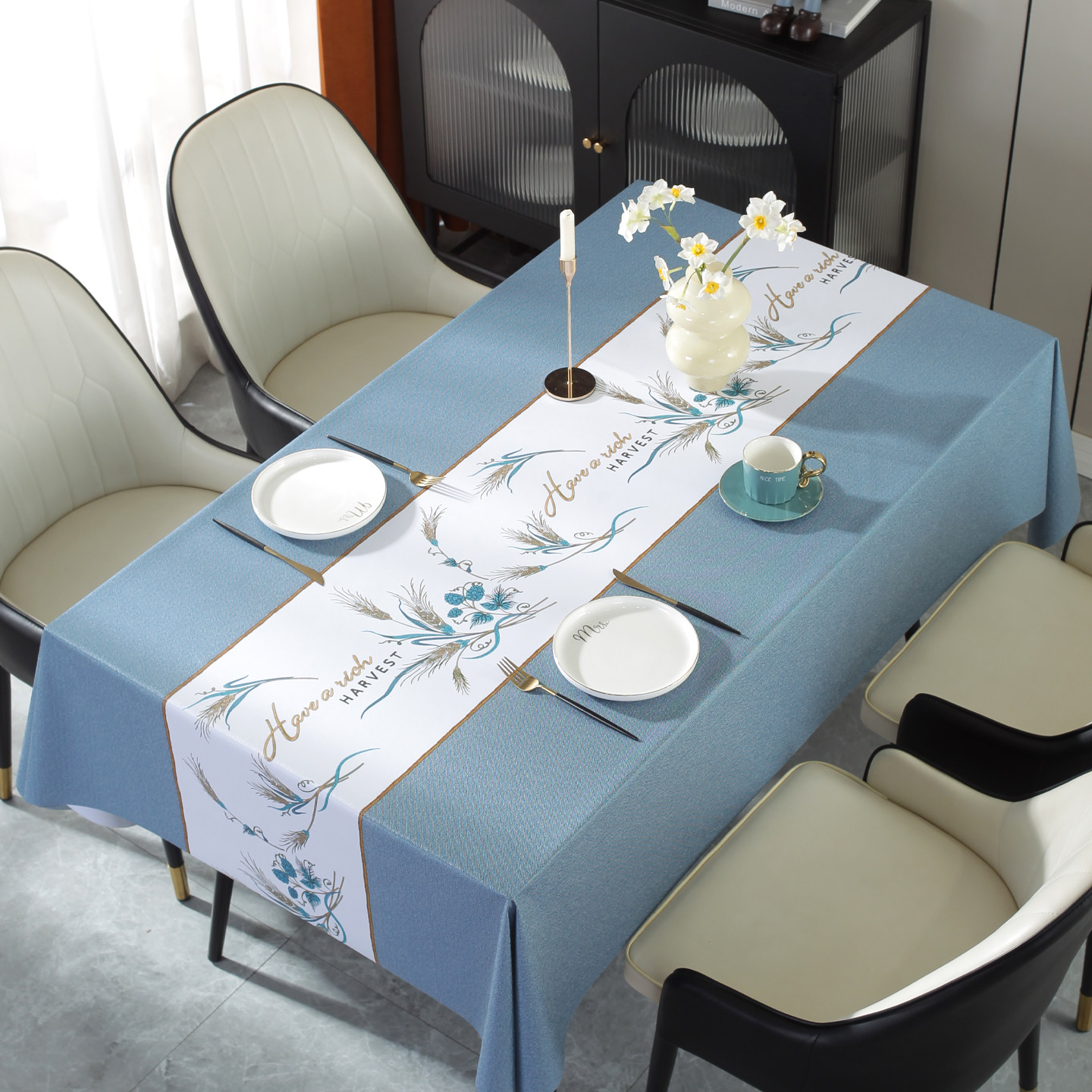 桌布免洗防水防油防烫家用长方形PVC餐桌布方桌书桌台布茶几桌垫