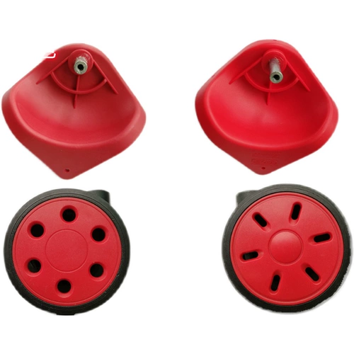 Красный универсальный беззвучный чемодан на колесиках, аксессуары, замок