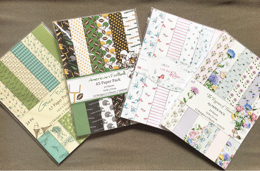 diy相册 剪贴本 junk journal 手账 手工卡片背景纸 单面图案纸a5