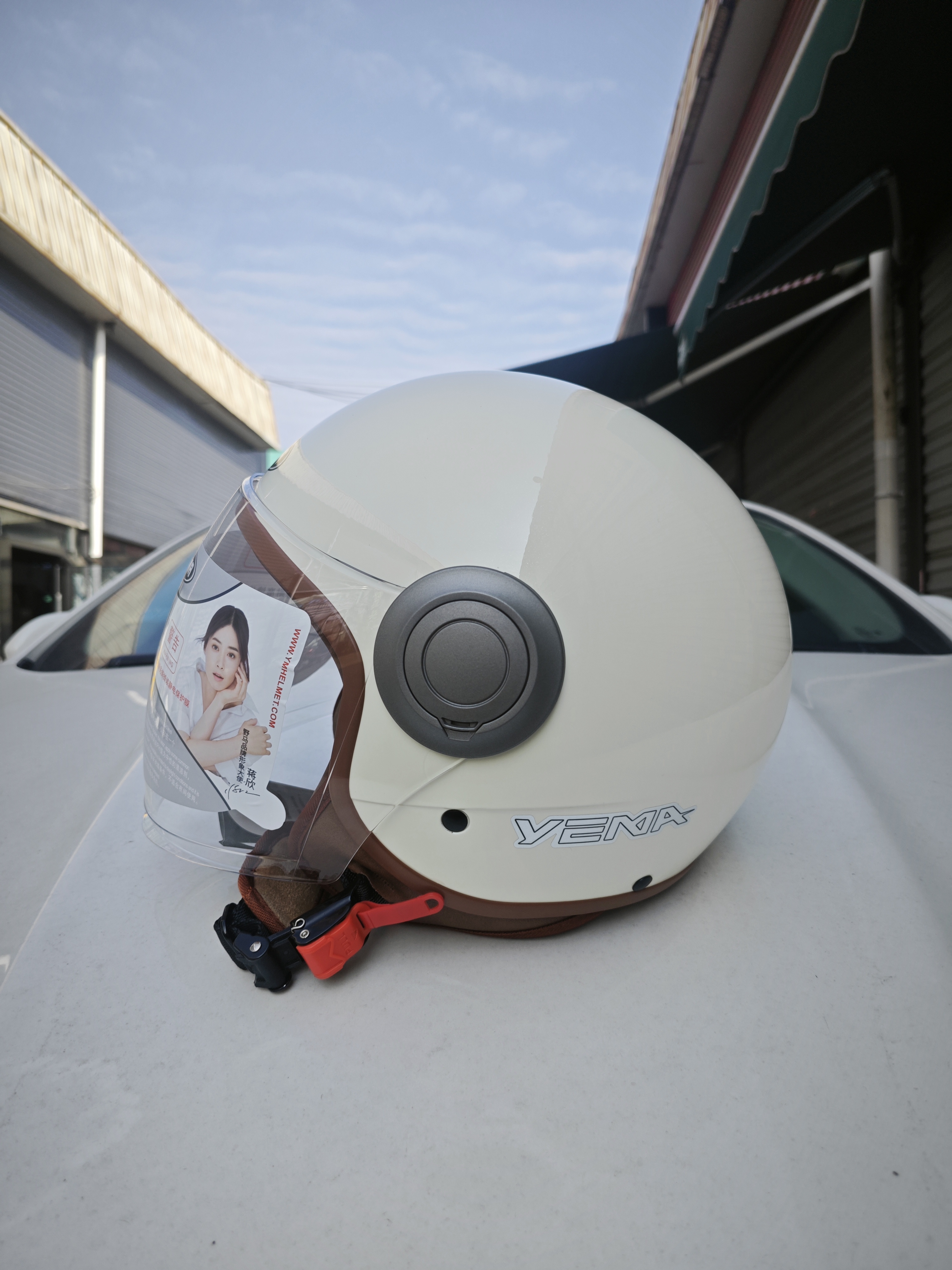 野马头盔A类3C摩托车头盔611S秋冬季保暖防风电动帽半盔四季通用