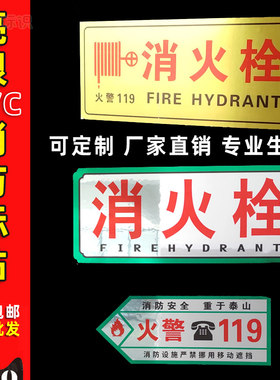 消防灭火器标仁果标识光银PVC