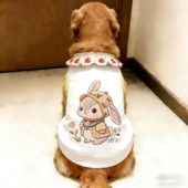 凉感薄款 衣服中大型犬防掉毛宠物服饰萨摩 金毛狗狗背心卡通春夏季