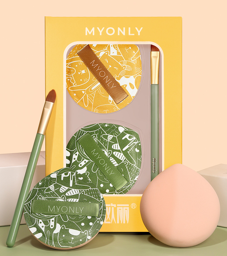 棉花糖干湿两用气垫粉扑麦欧丽