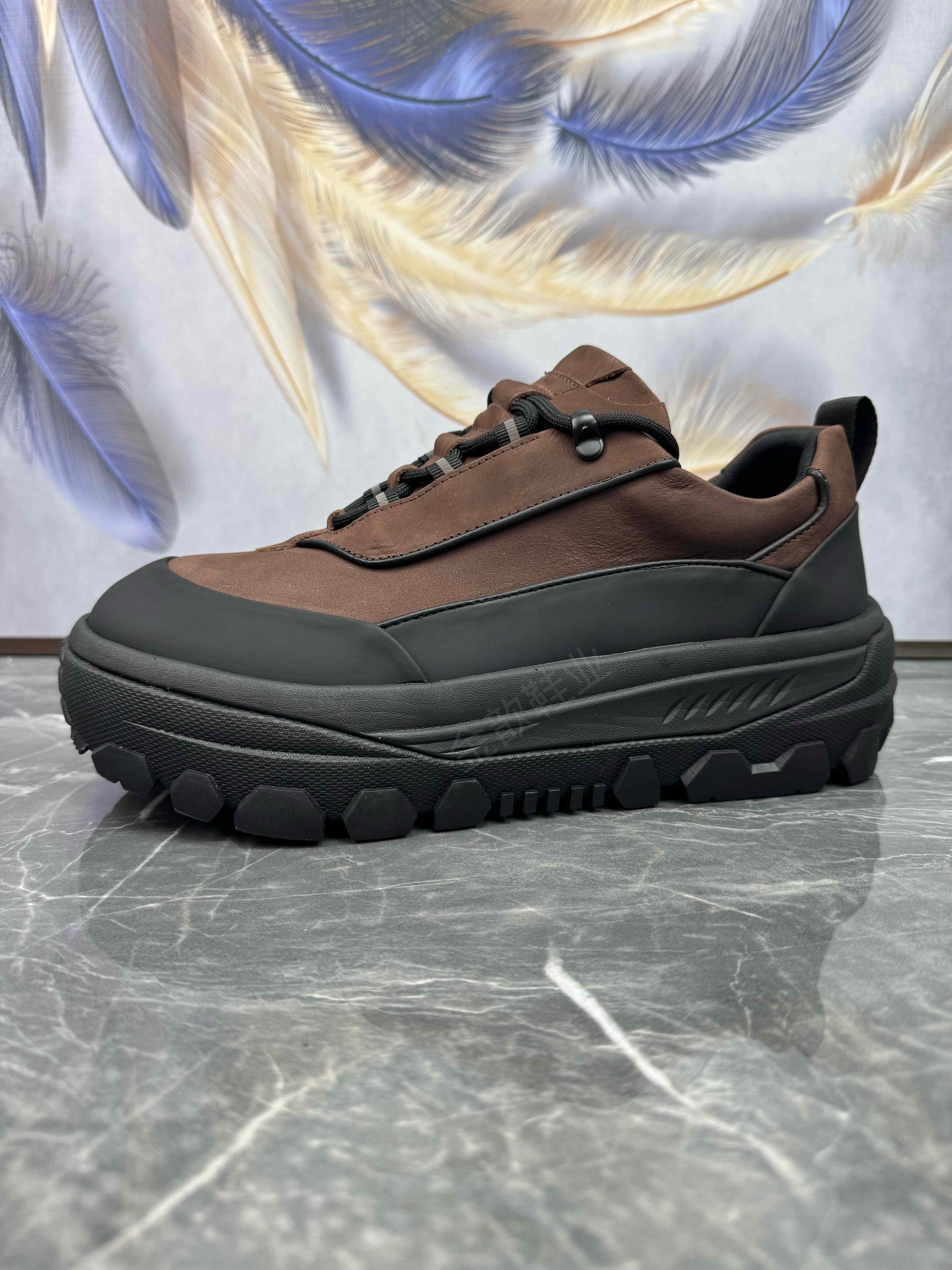 秋季头层牛皮厚底增高运动休闲鞋