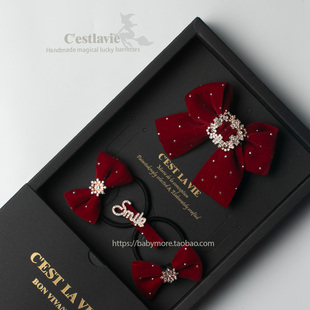 新品儿童发饰秋冬套装礼盒女童时尚可爱公主礼物