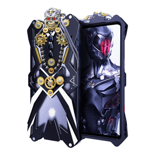 红魔7spro手机壳红魔8spro+重金属铝合金红魔6spro保护套加厚8pro防摔铁硬壳5s全包红play5g潮牌网红赛博朋克