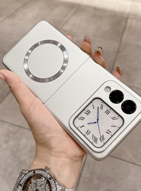 适用于华为novaflip折叠屏手机壳磁充磁吸新款navo flie折叠镜头保护套PSD一AL00全包防摔磨砂硬壳超薄简约正