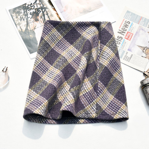 毛呢短裙A字裙包臀裙高腰半身裙