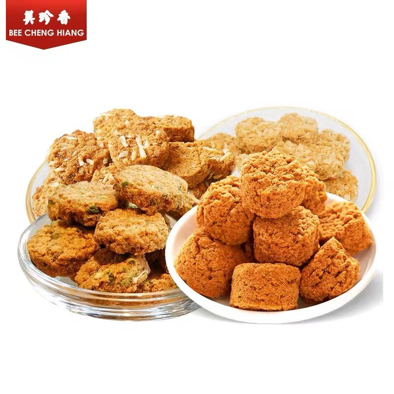 美珍香小松脆60g+椰丝小松脆60g+秋葵小松脆60g+麦片小松脆45g