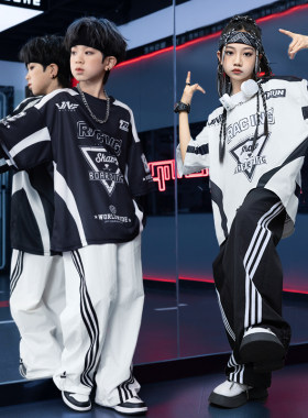 幼儿童装架子鼓hiphop表演服装男童嘻哈街舞运动潮套装小孩演出服